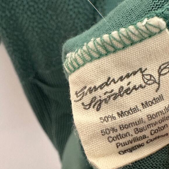 Gudrun Sjoden Mixed Print Pocket Dress Womens Medium Eucalyptus Green Modal - Picture 6 of 8